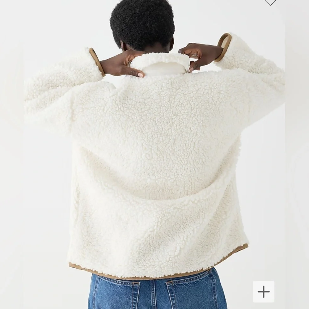 J.Crew LIKE NEW Faux Sherpa Barn Jacket NWOT 3X - Picture 2 of 13